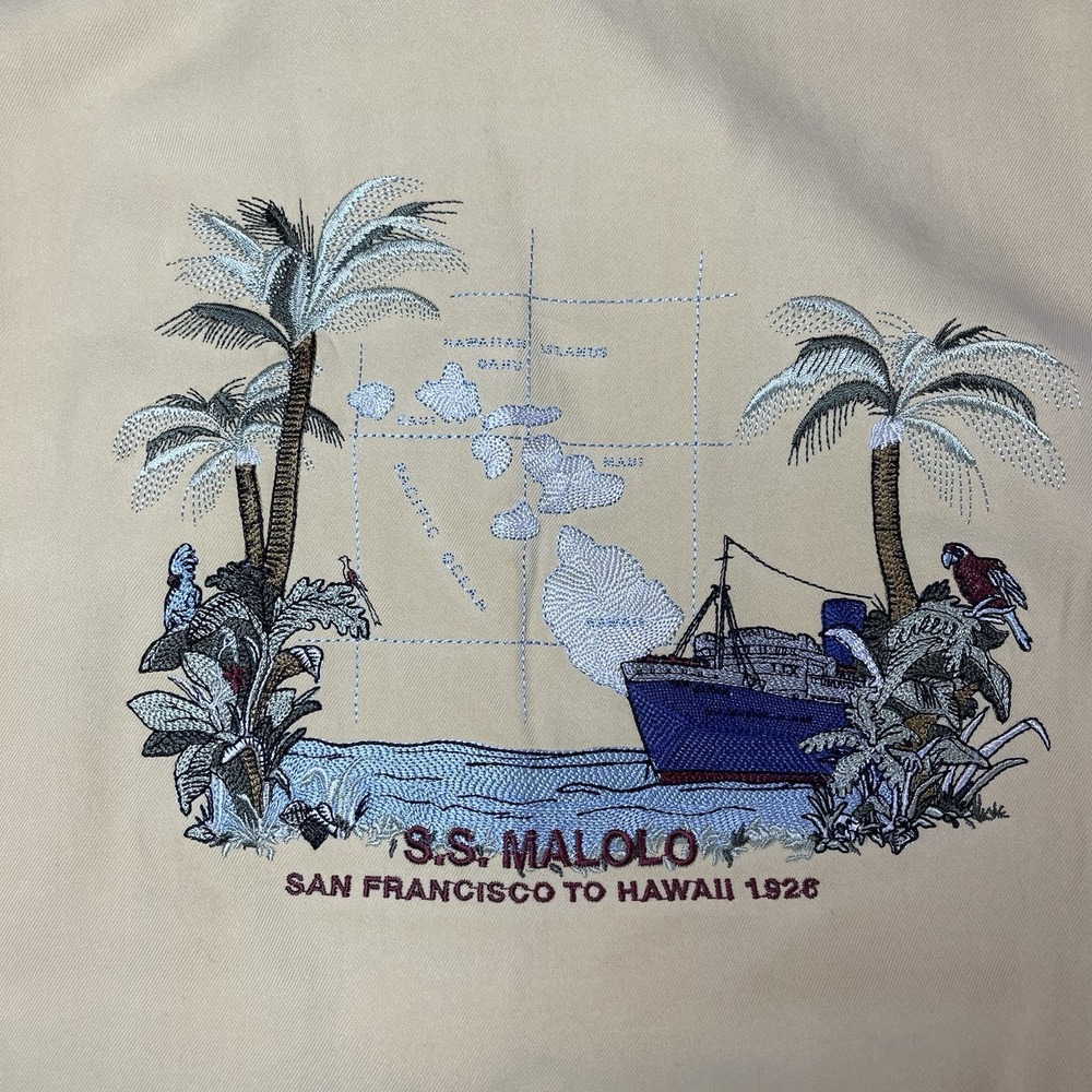 Nat Nast Silk Shirt Mens L Camp Limited Edition #22 "SS MALOLO"  Yellow RARE